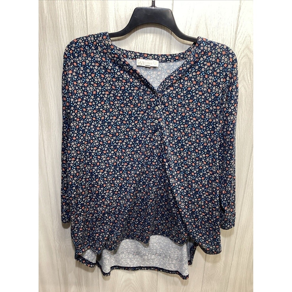 WEEKEND by Suzanne Betro Women's (Size 3X) Long Sleeve V-Neck‎ Shirt Stretch